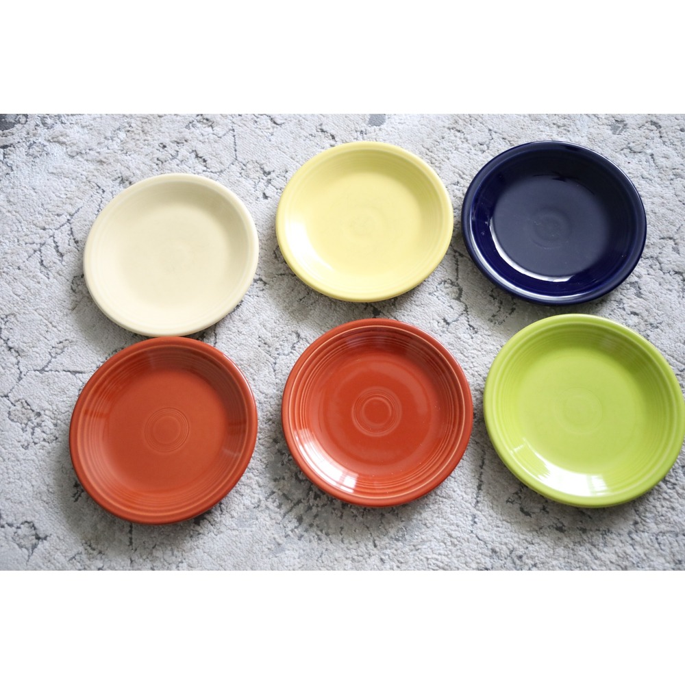 Fiesta Ware Homer Laughlin China Dinner Plates, 7.25 Inch (Set of 6)